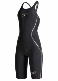 Damskie stroje wyścigowe SpeedoFastskin LZR Racer X Closedback Kneeskin Black/Gold