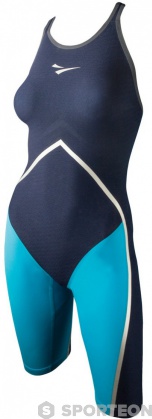 Damskie stroje wyścigowe Finis Rival Closed Back Kneeskin Navy/Aqua