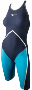 Damskie stroje wyścigowe Finis Rival Closed Back Kneeskin Navy/Aqua