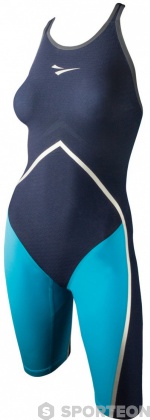 Damskie stroje wyścigowe Finis Rival Open Back Kneeskin Navy/Aqua