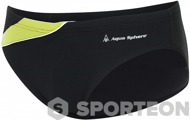 Męskie stroje kąpielowe Aqua Sphere Eliott Repreve Slip Black/Bright Green