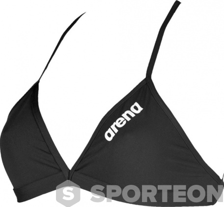 Góra od stroju kąpielowego Arena Solid Tie Back Top Black/White