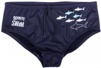 Męskie stroje kąpielowe BornToSwim Sharks Brief Black