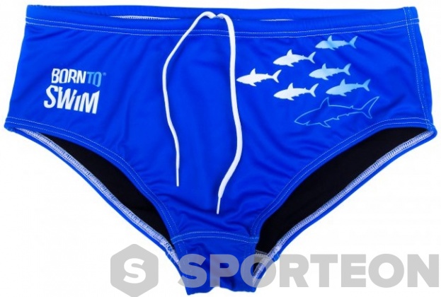 Męskie stroje kąpielowe BornToSwim Sharks Brief Blue