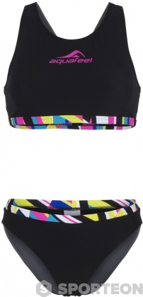 Damski strój kąpielowy Aquafeel Stripe Confusion Racerback Black/Multi