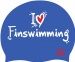 Czepek do pływania BornToSwim I Love Finswimming Cap