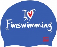 Czepek do pływania BornToSwim I Love Finswimming Cap