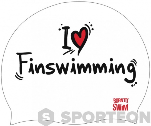 Czepek do pływania BornToSwim I Love Finswimming Cap