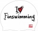 Czepek do pływania BornToSwim I Love Finswimming Cap