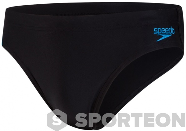 Męskie stroje kąpielowe Speedo Tech Panel 7cm Brief Black/Nordic Teal/Pool