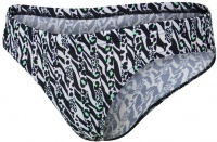 Męskie stroje kąpielowe Speedo ElectricStripe Allover Hipster Brief Black/White/Green Glow