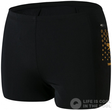 Męskie stroje kąpielowe Speedo Pocket Aquashort Black/Mango