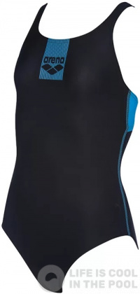 Stroje kąpielowe dla dziewczynek Arena Basics Swim Pro Back One Piece Junior Black/Turquoise