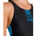 Stroje kąpielowe dla dziewczynek Arena Basics Swim Pro Back One Piece Junior Black/Turquoise