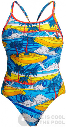 Damski strój kąpielowy Funkita Beach Bum Eco Diamond Back One Piece