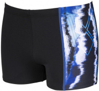 Męskie stroje kąpielowe Arena Infinite Stripe Short Black/Neon Blue/Multi