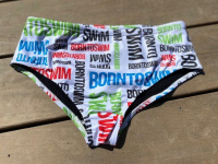 Męskie stroje kąpielowe BornToSwim Logo Brief White