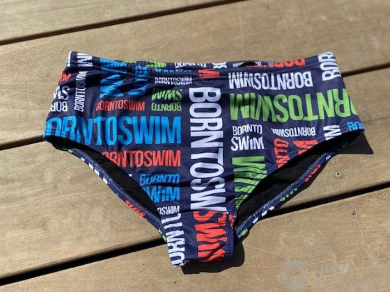 Męskie stroje kąpielowe BornToSwim Logo Brief Navy