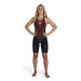 Damskie stroje wyścigowe Speedo Fastskin LZR Pure Intent Openback Kneeskin Black/Blood Red/Dragonfire Orange/Gold