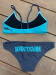 Damski strój kąpielowy BornToSwim Sharks Bikini Black/Turquoise