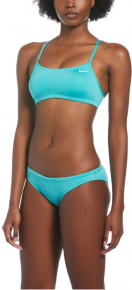 Stroje kąpielowe dwuczęściowe dla kobiet Nike Essential Sports Bikini Washed Teal