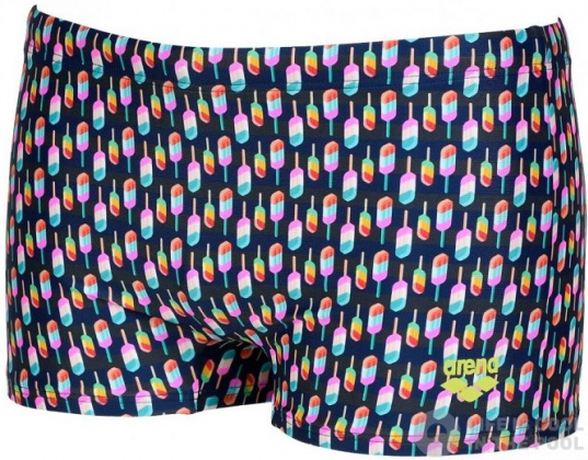 Męskie stroje kąpielowe Arena Men Swim Short Allover Asphalt/Multi