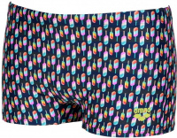 Męskie stroje kąpielowe Arena Men Swim Short Allover Asphalt/Multi