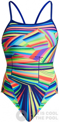 Damski strój kąpielowy Funkita Land Lines Single Strap One Piece