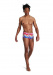 Męskie stroje kąpielowe Speedo Rainbow Wave 17cm Club Training Allover Brief Magenta/Fluro Pink/Ultraviolet/Pool