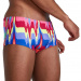 Męskie stroje kąpielowe Speedo Rainbow Wave 17cm Club Training Allover Brief Magenta/Fluro Pink/Ultraviolet/Pool