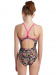 Stroje kąpielowe dla dziewczynek Arena Girls Swimsuit Lightdrop Back Allover Freak Rose/Black/Multi