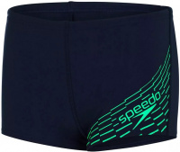 Męskie stroje kąpielowe Speedo Medley Logo Aquashort Boy Navy/Fake Green