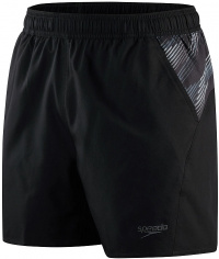 Męskie szorty kąpielowe Speedo Sport Panel 16 Watershort Black/USA Charcoal/Shark Grey