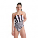 Damski strój kąpielowy Arena Crazy Swimsuit Booster Back Black/Mango/Multi