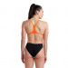 Damski strój kąpielowy Arena Crazy Swimsuit Booster Back Black/Mango/Multi