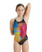 Stroje kąpielowe dla dziewczynek Arena Girls Swimsuit Swim Pro Back Placement Black/Martinica