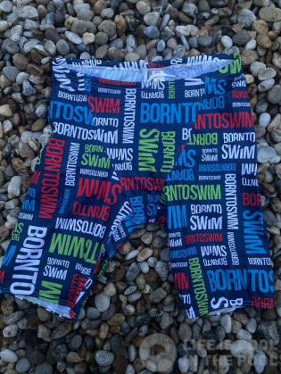 Męskie stroje kąpielowe BornToSwim Logo Jammer Navy