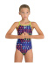 Stroje kąpielowe dla dziewczynek Arena Girls Carnival Swimsuit Lightdrop Back Soft Green/Multi