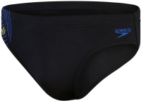 Męskie stroje kąpielowe Speedo 7cm Tech Panel Brief Black/Chroma Blue/Spritz