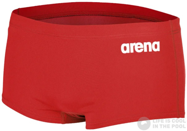 Męskie stroje kąpielowe Arena Team Swim Low Waist Short Solid Red/White