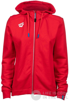 Bluza damska Arena Women Team Hooded Jacket Panel Red