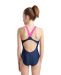 Stroje kąpielowe dla dziewczynek Arena Girls Swimsuit V Back Graphic Navy/Freak Rose