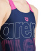 Stroje kąpielowe dla dziewczynek Arena Girls Swimsuit V Back Graphic Navy/Freak Rose