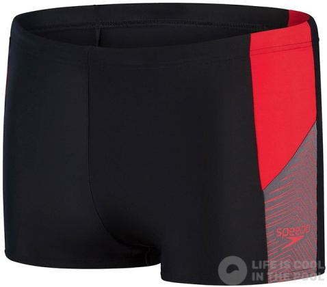 Męskie stroje kąpielowe Speedo Dive Aquashort Black/Fed Red/Dove Grey