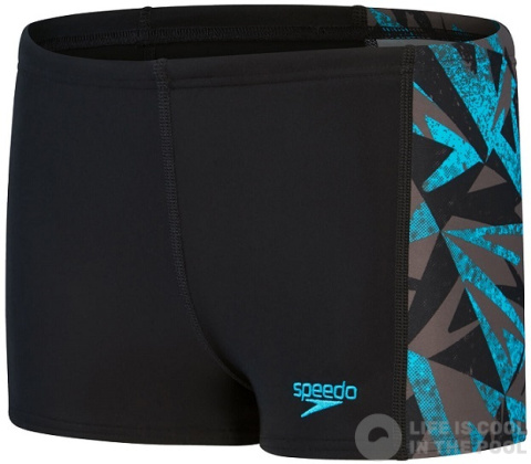 Stroje kąpielowe dla chłopców Speedo Hyper Boom Panel Aquashort Boy Black/Bolt/Dove Grey