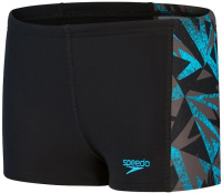 Stroje kąpielowe dla chłopców Speedo Hyper Boom Panel Aquashort Boy Black/Bolt/Dove Grey