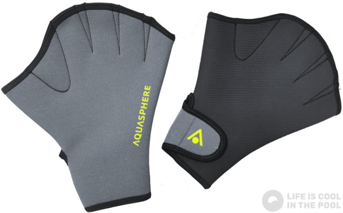 Rękawice neoprenowe Aqua Sphere Swim Gloves Black/Bright Yellow