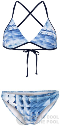 Stroje kąpielowe dwuczęściowe dla kobiet Aquafeel Ice Cubes Sun Bikini Blue/White