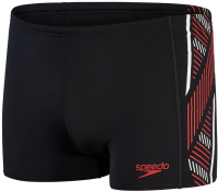 Męskie stroje kąpielowe Speedo Tech Panel Aquashort Black/Fed Red/White