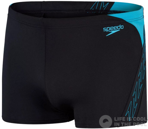 Męskie stroje kąpielowe Speedo Hyper Boom Splice Aquashort Black/Bolt